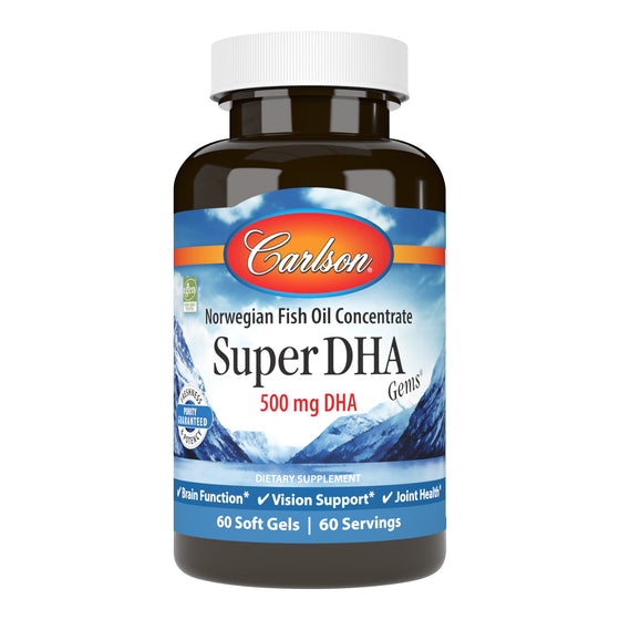 DHA plays an essential role in brain, vision, and nervous system health. Super DHA Gems provide 500 mg of DHA in a single soft gel. sku_1550-2 dha 500