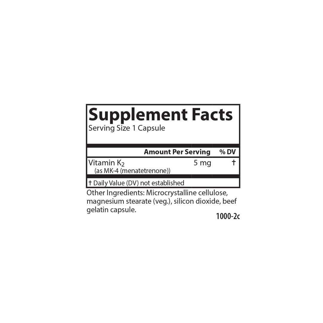 Vitamin K2 as MK-4 5 mg