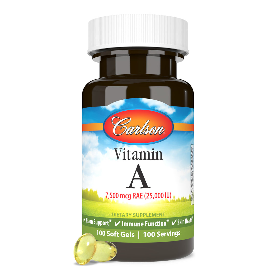 Vitamin A 25,000 IU (7,500 mcg RAE)