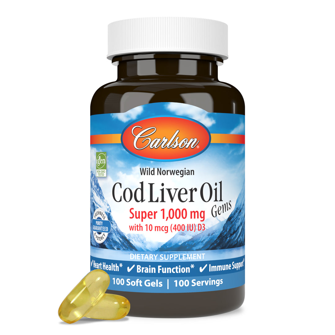 Cod Liver Oil Gems, Super 1,000 mg