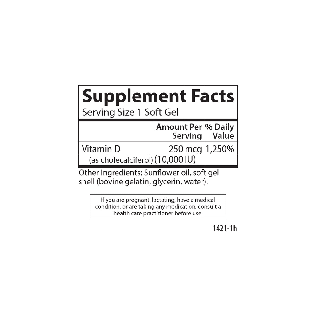 Vitamin D3 10,000 IU (250 mcg)