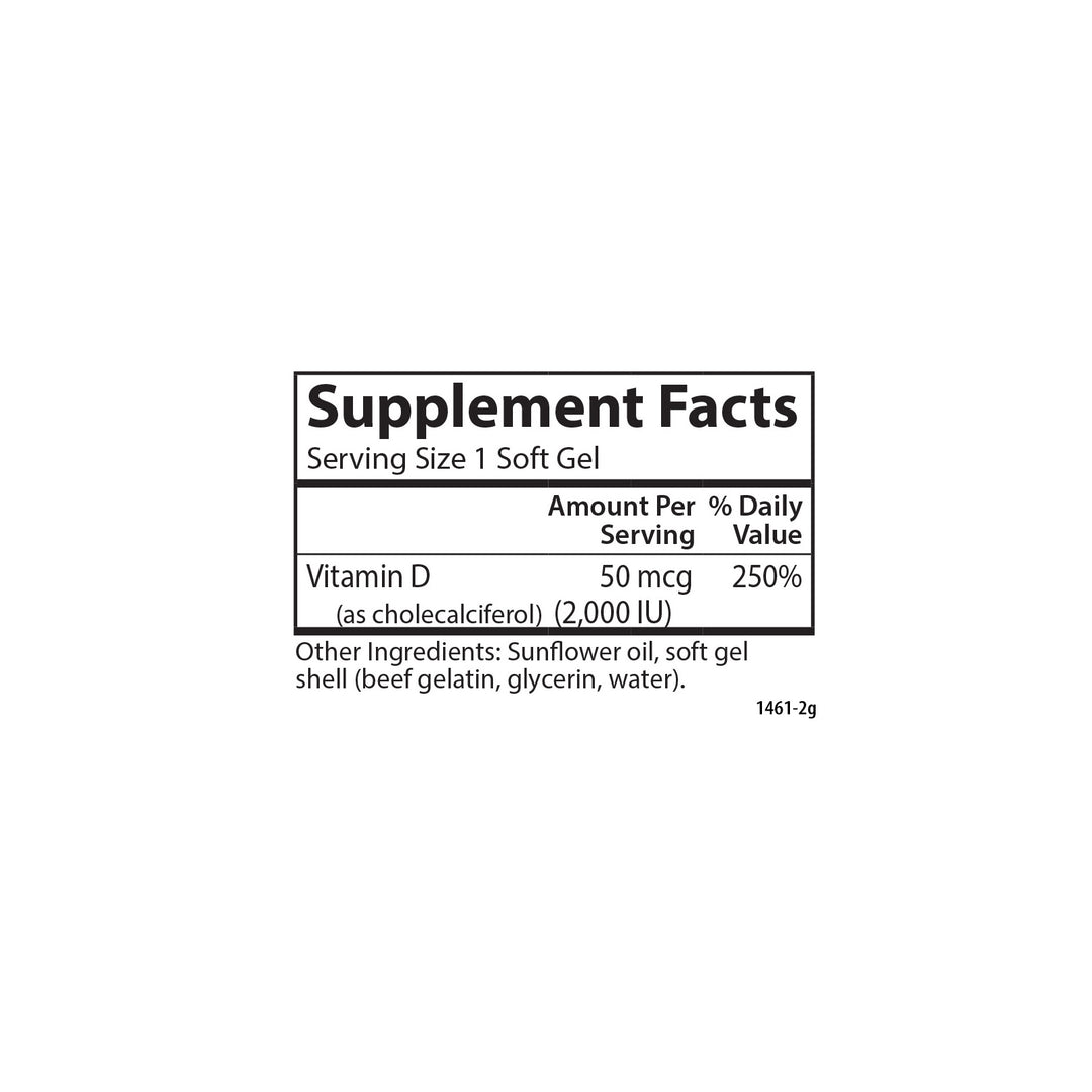 Vitamin D3 2,000 IU (50 mcg)