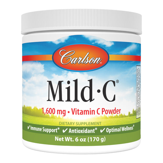 Vitamin C is an essential antioxidant that supports healthy immune system function, teeth, and gum tissue health, and the body's natural defense system. Carlson Mild C® Powder is made from pure calcium ascorbate, a combination of calcium and vitamin C, making it mild on the teeth and gentle in the stomach.