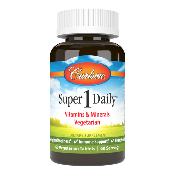 Super 1 Daily is an extra-strength multivitamin and mineral formula that provides balanced amounts of important nutrients in a single tablet.