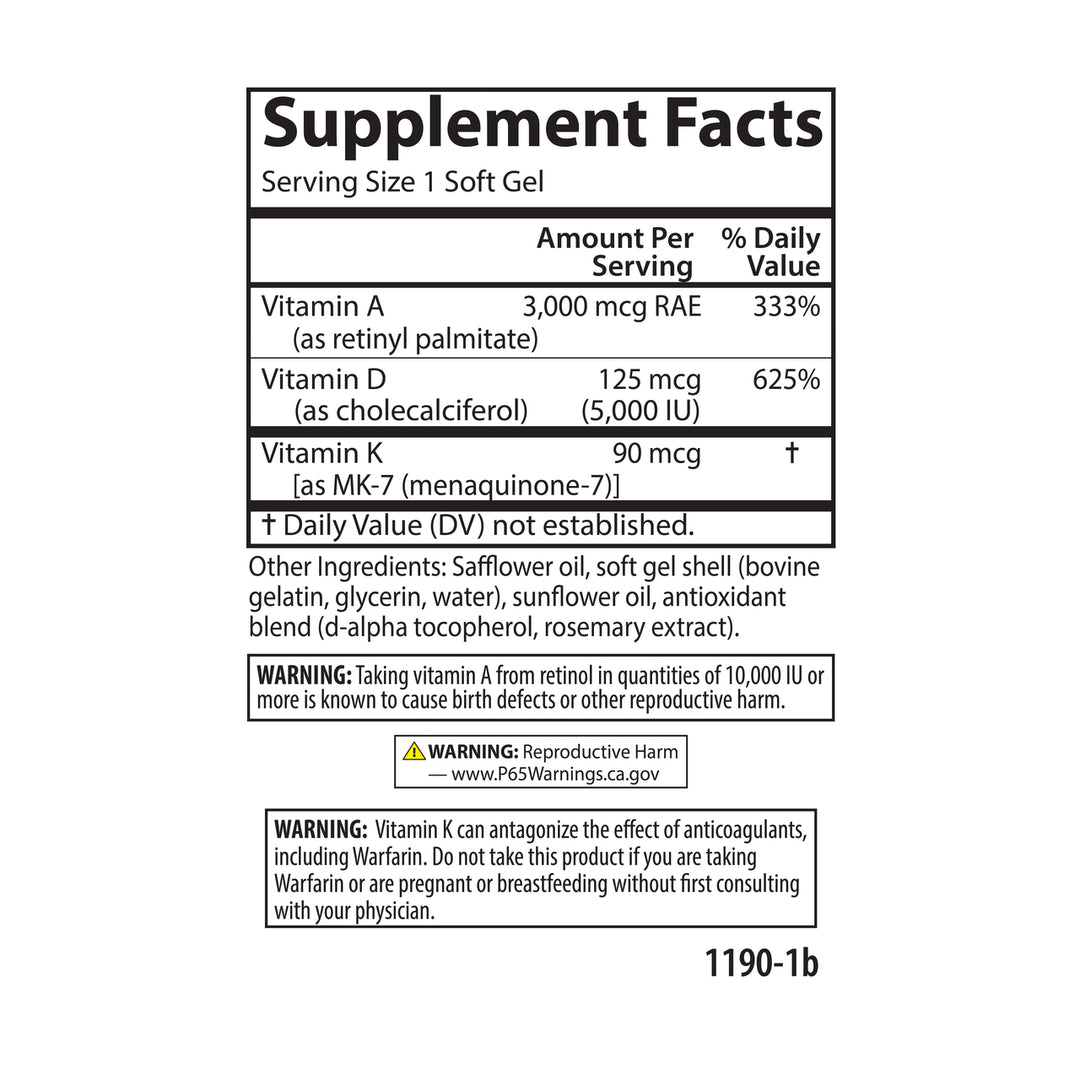 Vitamins A • D3 • K2
