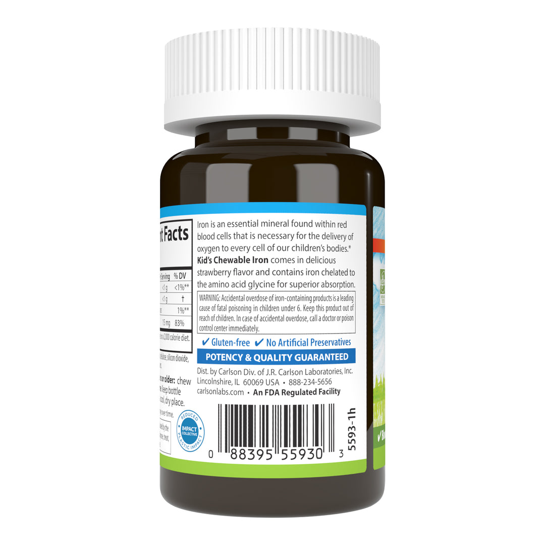 Kid's Chewable Iron, Strawberry
