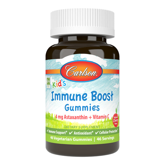 Kid's Immune Boost Gummies provide 4 mg of astaxanthin and 100 mg of vitamin C in a single gummy to promote healthy immune system function. immune booster for kids, childrens immune support