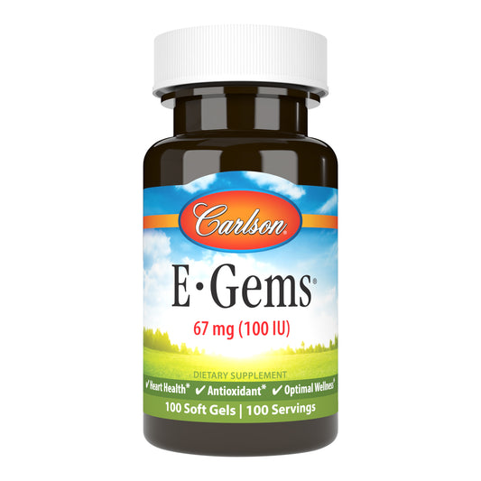 E-Gems® provide 100 IU (67 mg) of vitamin E per soft gel.