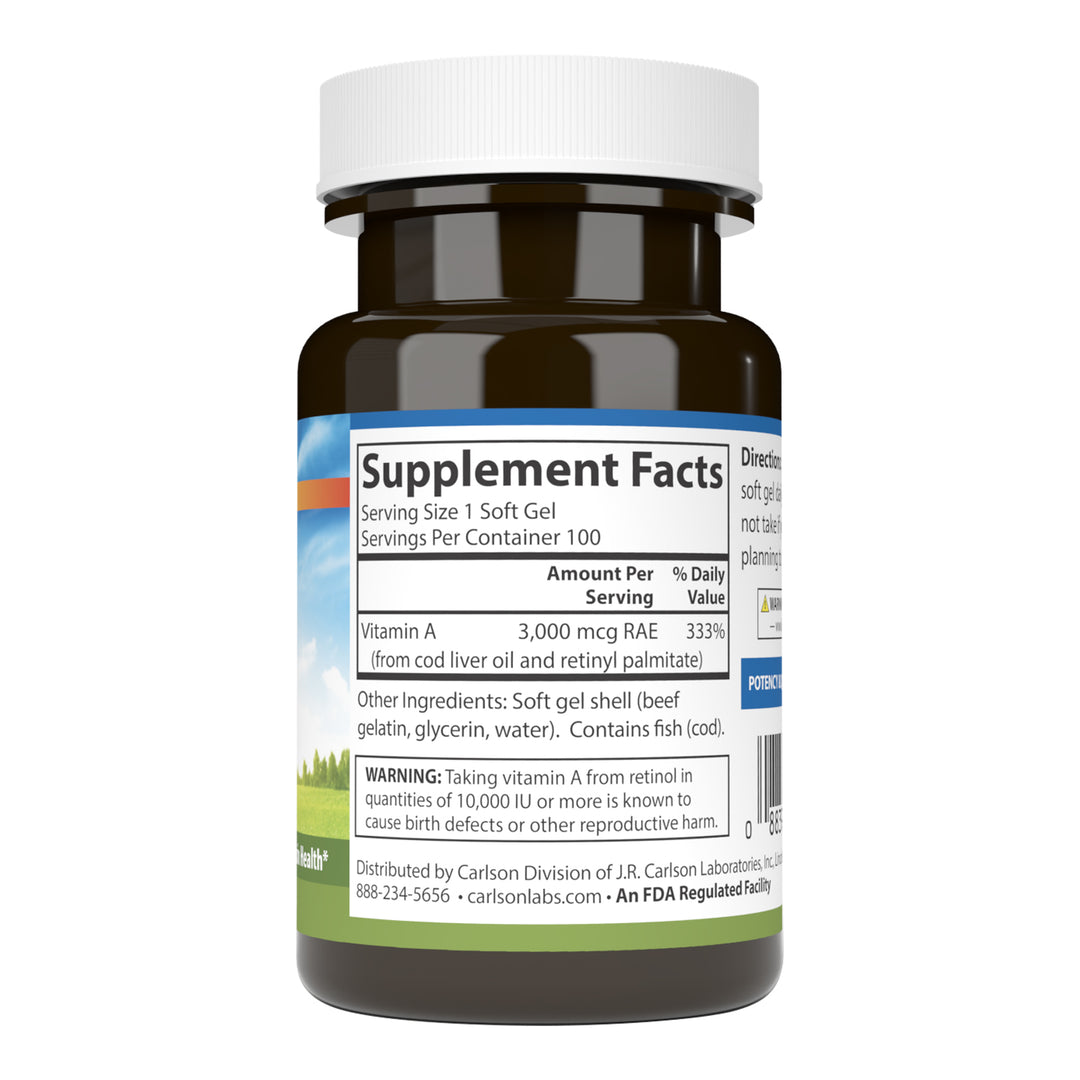 Vitamin A 10,000 IU (3,000 mcg RAE)