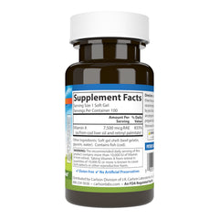 Vitamin A 25,000 IU (7,500 mcg RAE)