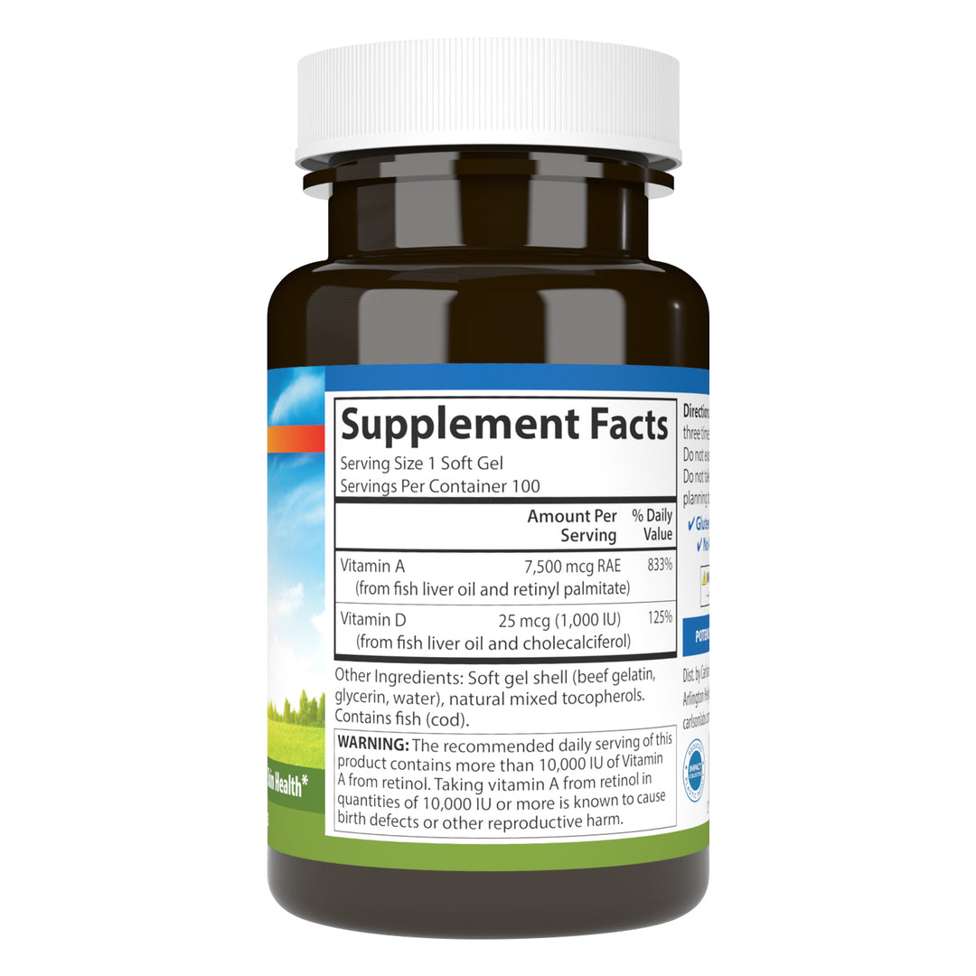 Vitamins A & D 25,000 IU + 1,000 IU