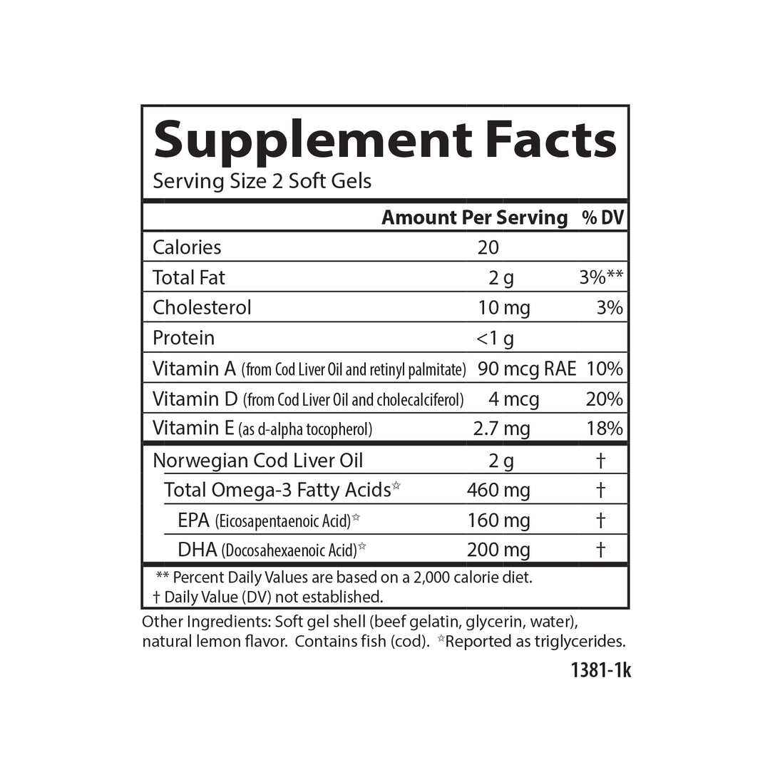 Cod Liver Oil Gems