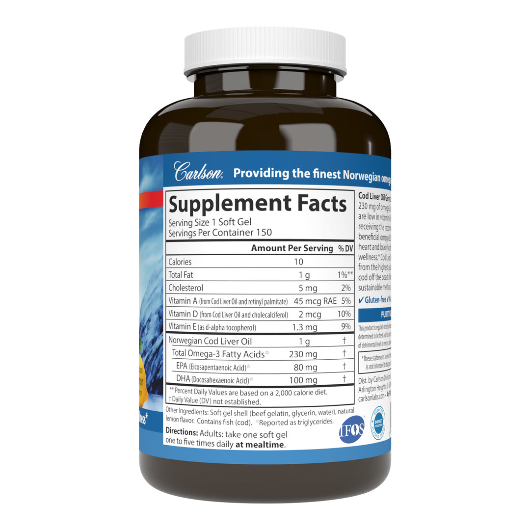 Cod Liver Oil, Low Vitamin A