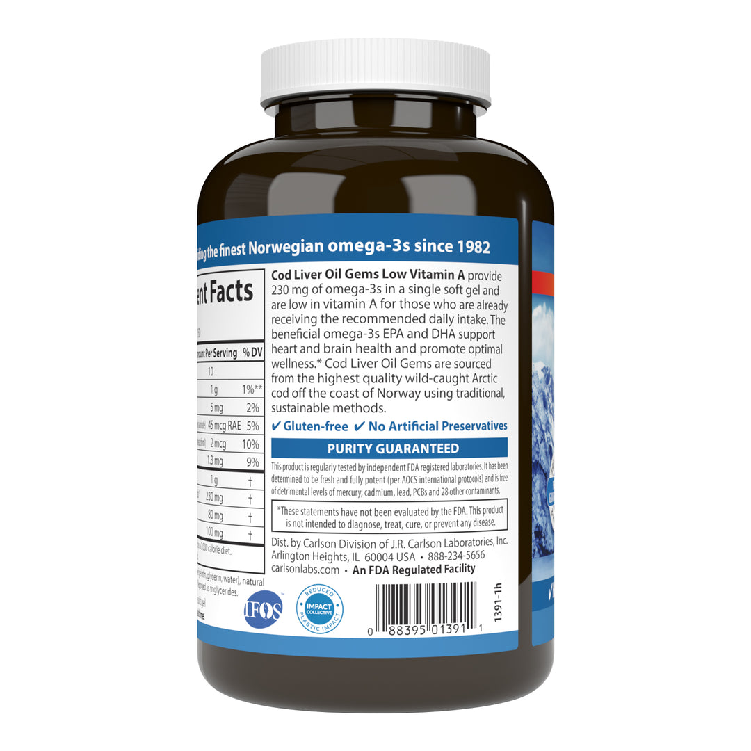 Cod Liver Oil, Low Vitamin A