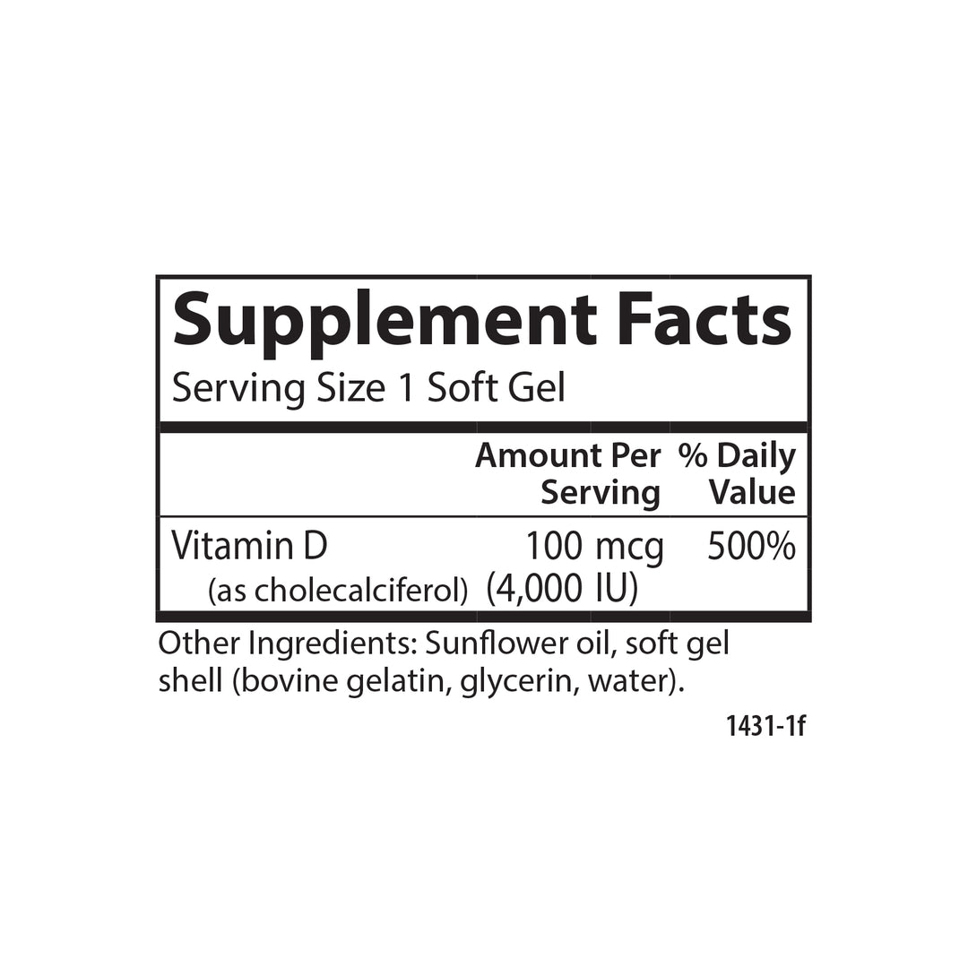 Vitamin D3 4,000 IU (100 mcg)