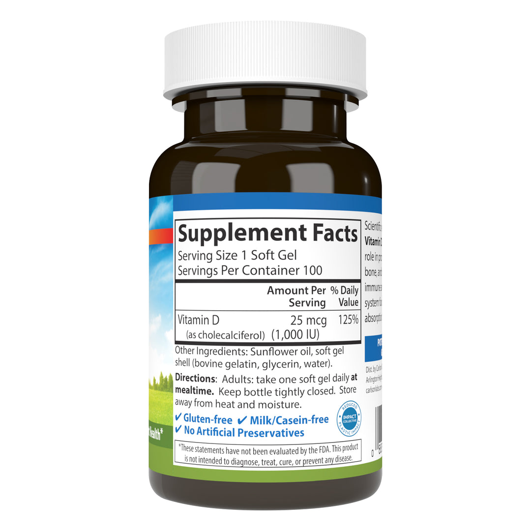 Vitamin D3 1,000 IU (25 mcg)