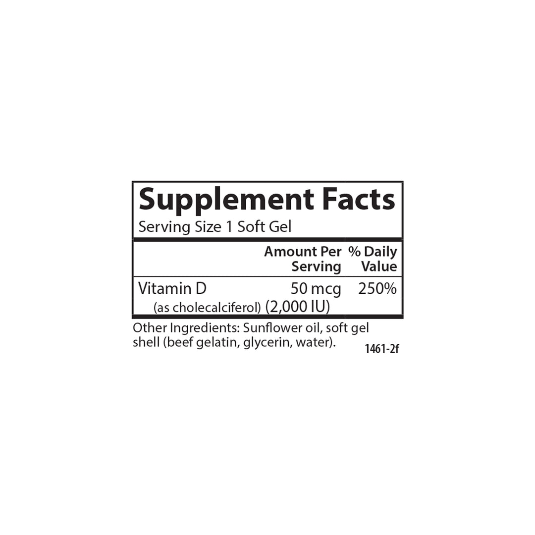 Vitamin D3 2,000 IU (50 mcg)