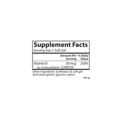 Vitamin D3 2,000 IU (50 mcg)
