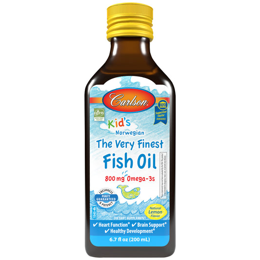 Kid's Norwegian The Very Finest Fish Oil provides 800 mg of omega-3s, including EPA and DHA, in a single serving, which promotes heart, brain, vision, joint, and immune health. sku_1543