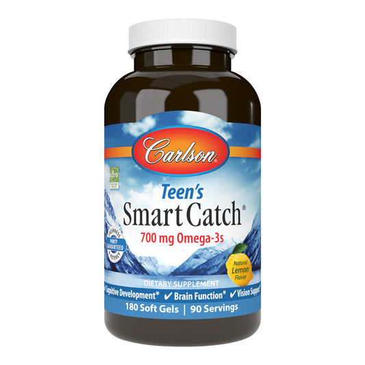 Smart Catch for Teens provides the beneficial omega-3s EPA and DHA, which support healthy brain and vision function, and promote cognitive development. sku_1612-UPC