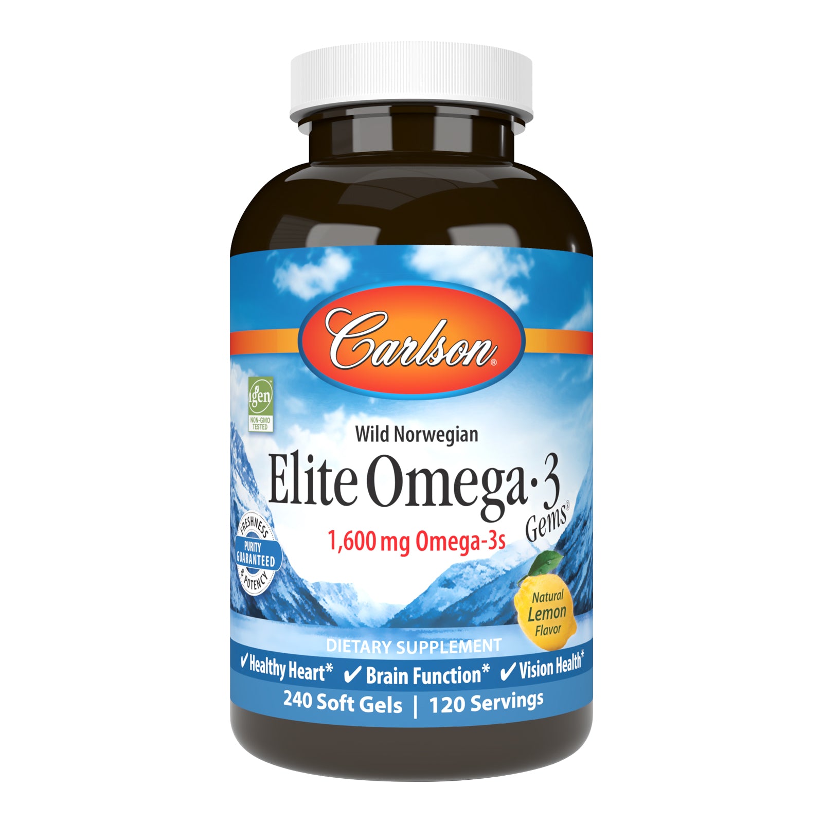 Elite Omega-3 Gems | The Professional Strength Fish Oil | Carlson Labs