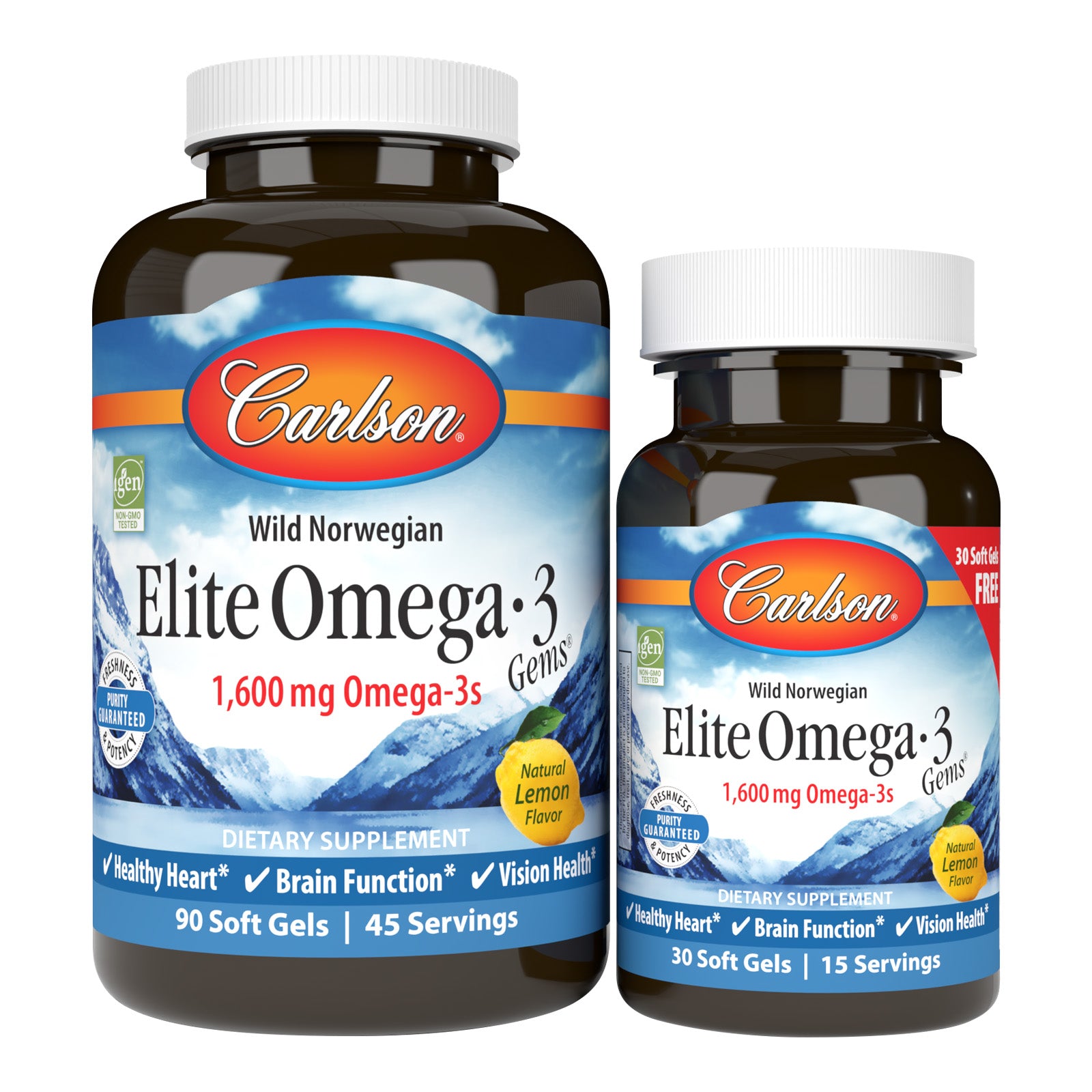 Elite Omega-3 Gems | The Professional Strength Fish Oil | Carlson Labs