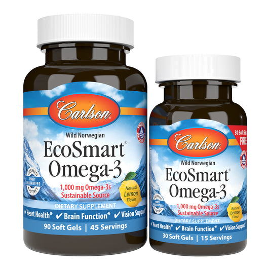Each serving provides 1,000 mg of the beneficial omega-3s EPA and DHA, which support heart, brain, vision, and joint health.​