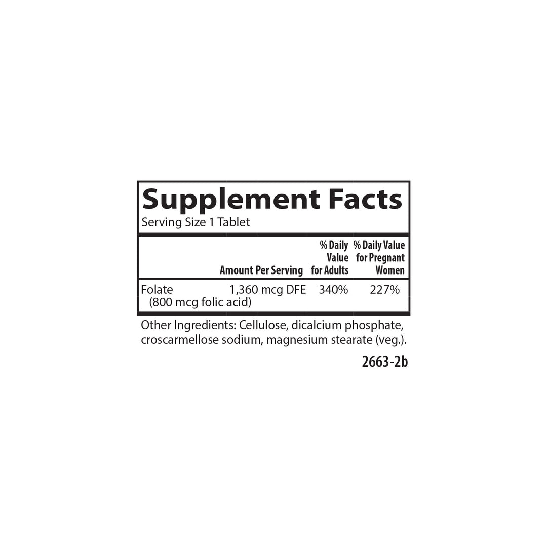 Folic Acid 800 mcg