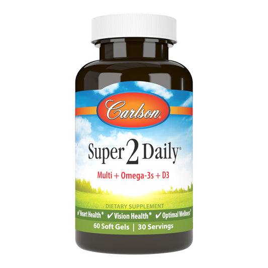 Super 2 Daily is a super-strength, iron-free, twice-daily supplement packed with essential vitamins and minerals that support overall health.