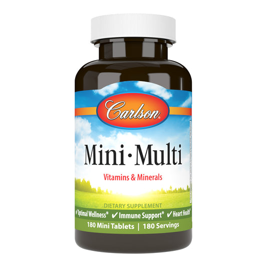 Mini-Multi delivers important vitamins and minerals in a small, easy-to-swallow tablet to promote optimal wellness. sku_4132-UPC mini vitamins, mini multivitamin, small multivitamins
