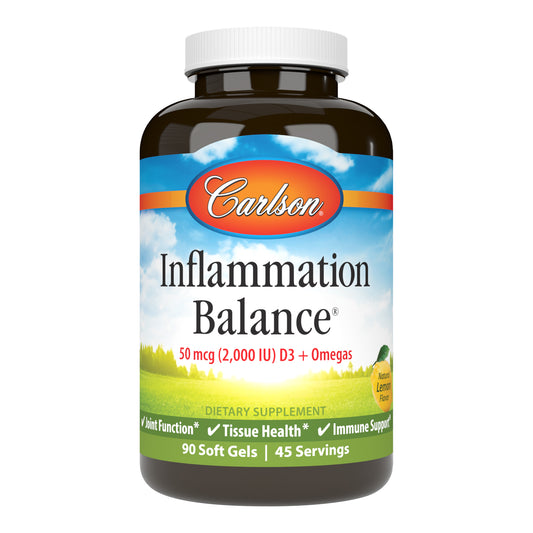 Inflammation Balance provides 400 mg each of omega-3s and omega-6s per serving, which offers a combination of EPA, DHA, and GLA. 