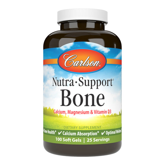 Nutra-Support® Bone provides 400 mg of calcium per serving, which is essential for healthy bone growth and density. Vitamin D promotes bone health by helping our body absorb calcium. Magnesium, manganese, and boron are important minerals for bone formation and strength. 