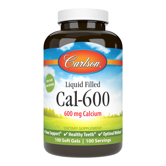 Calcium is important for strong, healthy bones and teeth. Cal-600 provides 600 mg of calcium from calcium carbonate per soft gel. sku_5151-UPC