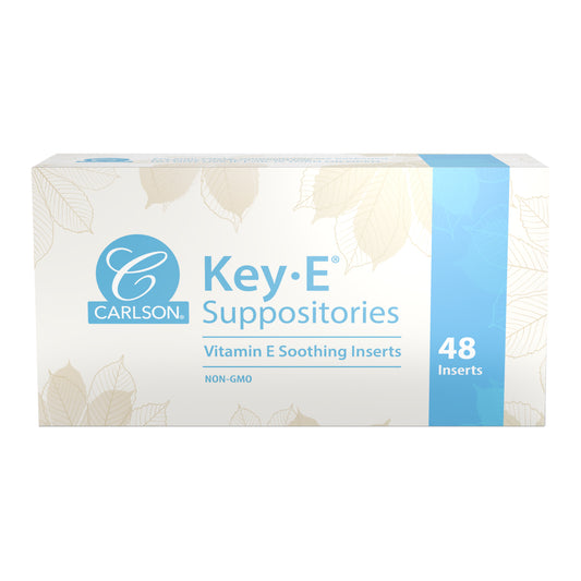 Key-E Suppositories for vaginal or rectal use. suppository for vaginal dryness, vitamins for vaginal dryness