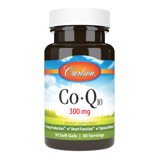 Supplementing with Carlson CoQ10 300 mg can restore CoQ10 levels within our body, so we can maintain healthy cellular energy levels. 