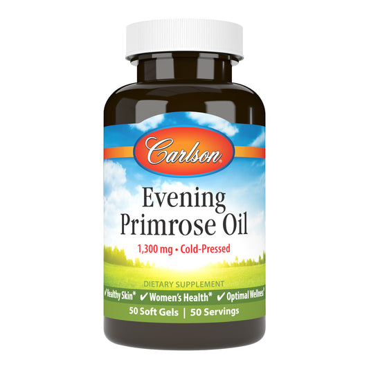 Evening Primrose Oil is rich in gamma linolenic acid, an important omega-6 fatty acid that supports skin health and promotes overall women's health.