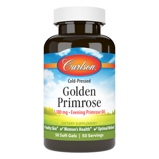 Golden Primrose is rich in gamma linolenic acid, an important omega-6 fatty acid that supports skin health and promotes overall women's health. sku_8800-UPC