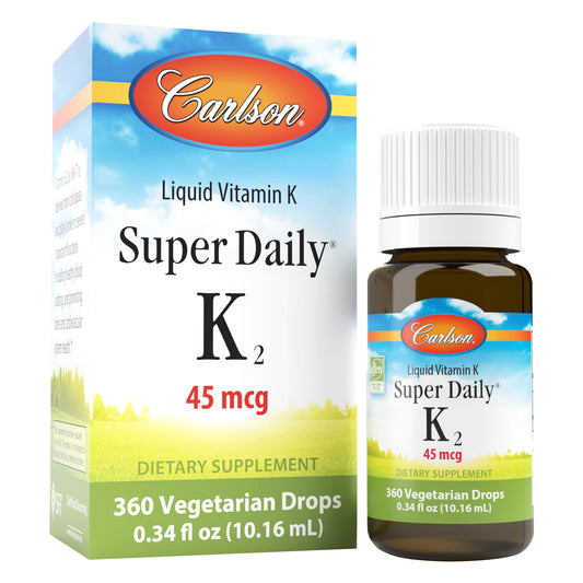 Super Daily® K2 provides vitamin K2 as MK-7, an enhanced, bioactive form of vitamin K that has superior retention in the body.