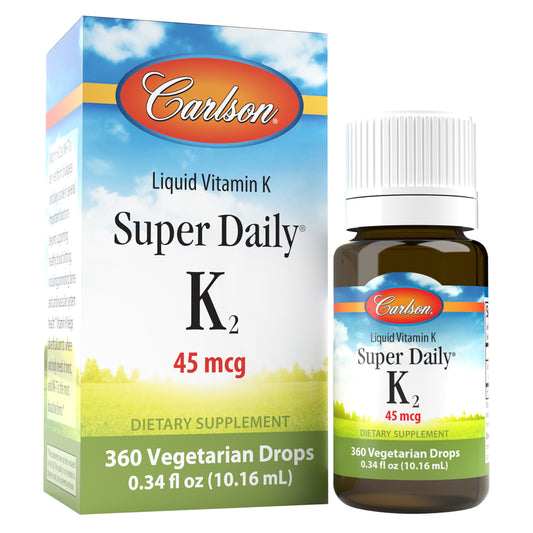 Super Daily® K2 provides vitamin K2 as MK-7, an enhanced, bioactive form of vitamin K that has superior retention in the body.