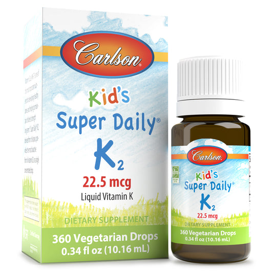 Kid’s Super Daily K2 provides vitamin K2 as MK-7, an enhanced, bioactive form of vitamin K that supports cardiovascular, bone, and blood health.