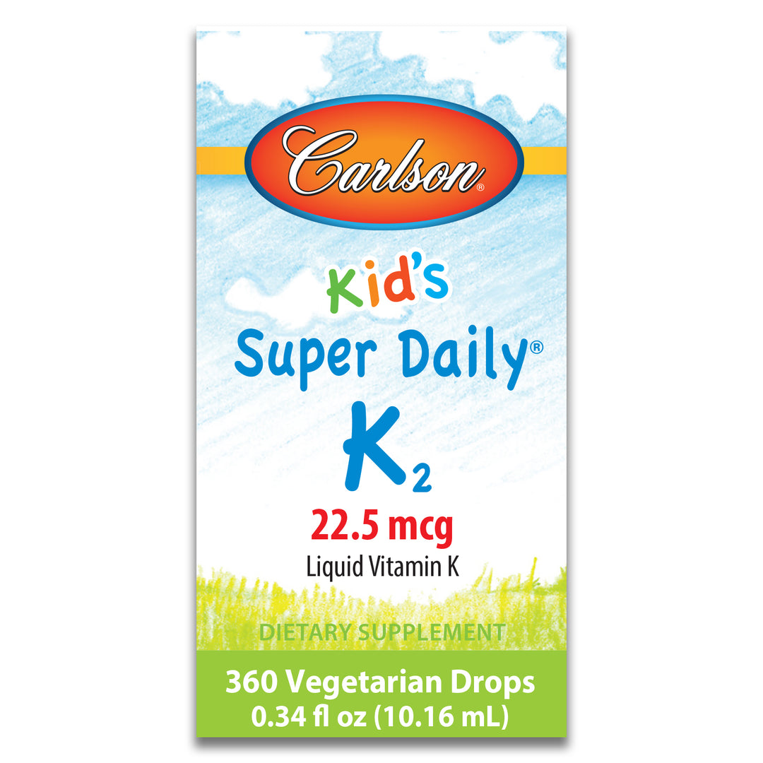 Kid’s Super Daily K2 provides vitamin K2 as MK-7, an enhanced, bioactive form of vitamin K that supports cardiovascular, bone, and blood health.