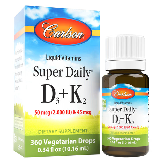 Super Daily® D3 + K2 2,000 IU (50 mcg) & 45 mcg
