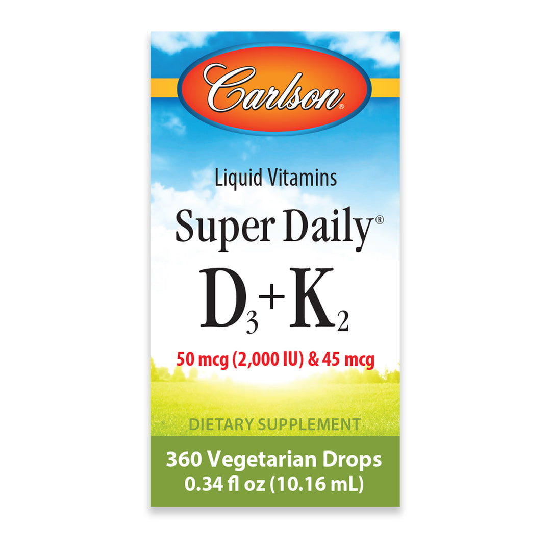 Super Daily® D3 + K2 2,000 IU (50 mcg) & 45 mcg