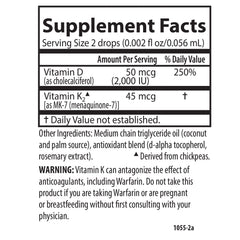 Super Daily® D3 + K2 2,000 IU (50 mcg) & 45 mcg