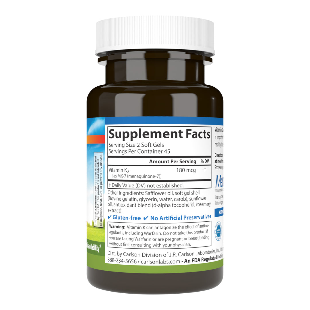 Vitamin K2 as MK-7 180 mcg
