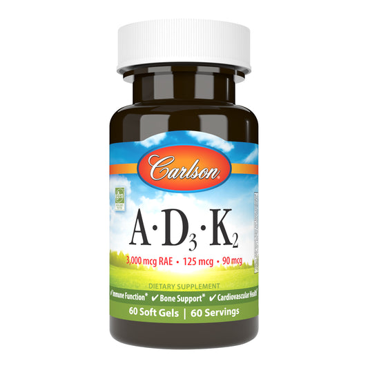 Vitamins A, D3, and K2 work together to maximize cardiovascular and immune health, bone building, and calcium utilization. sku_1190