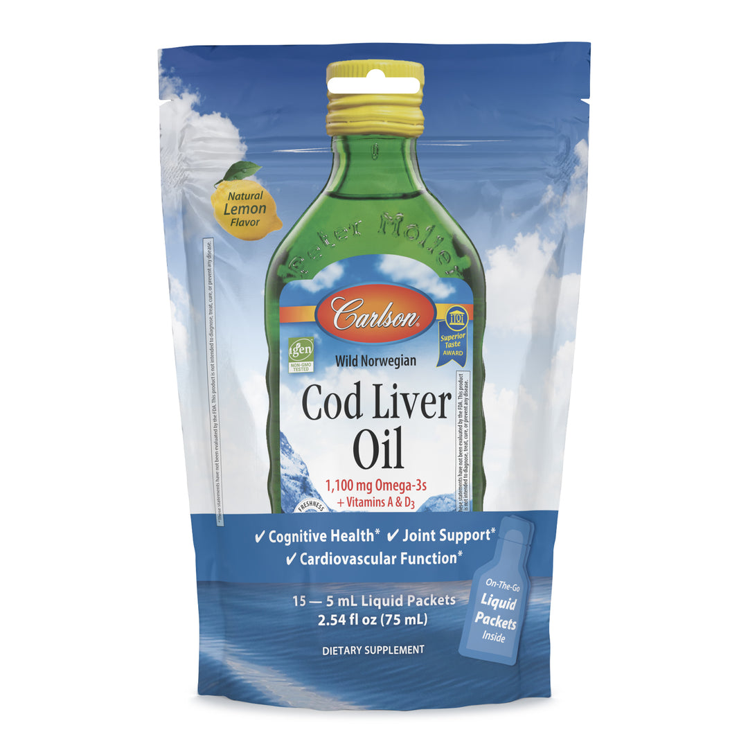 Cod Liver Oil Grab + Go Packs, Pouch