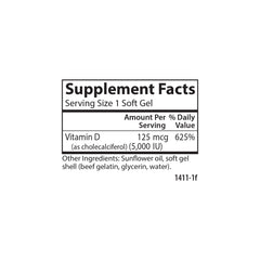 Vitamin D3 5,000 IU (125 mcg)