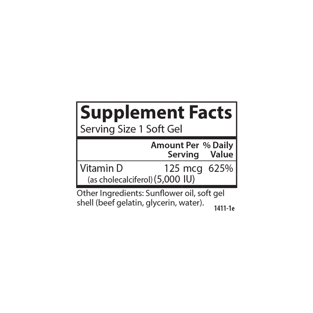 Vitamin D3 5,000 IU (125 mcg)