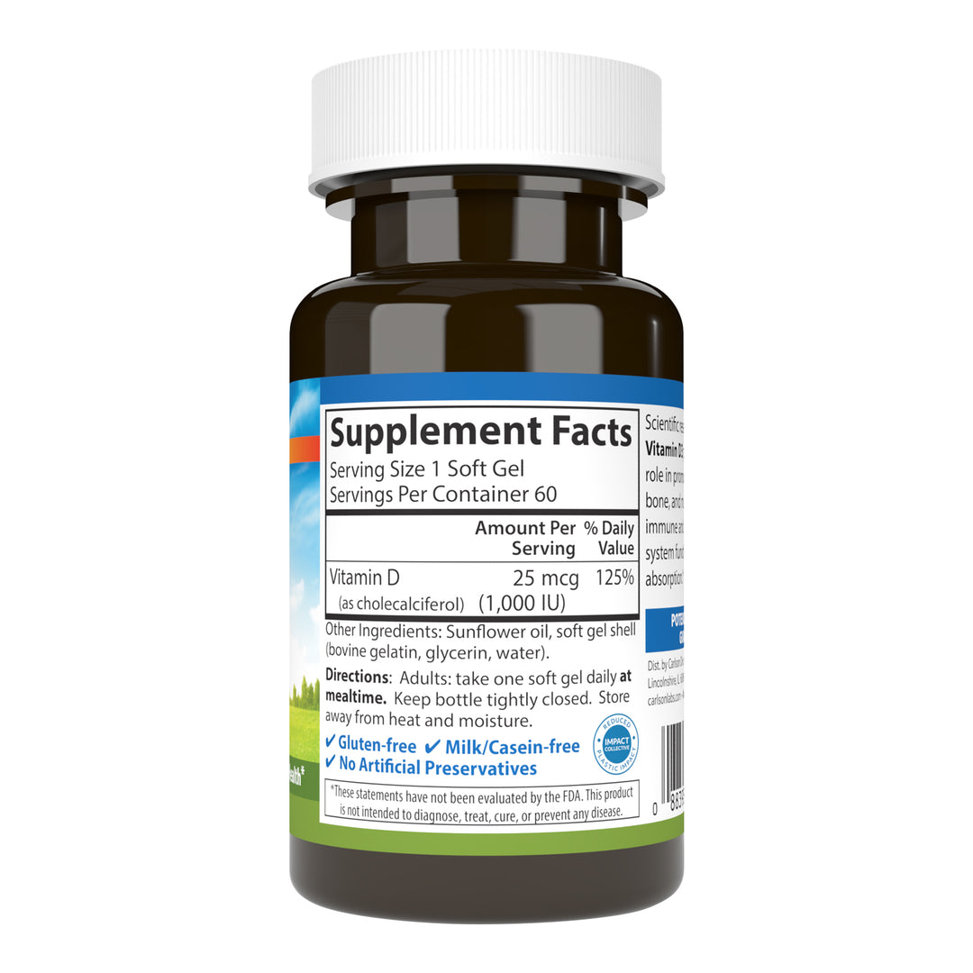 Vitamin D3 1,000 IU (25 mcg)